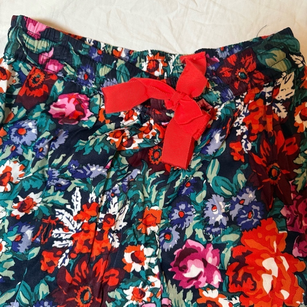 Anthropologie Floreat Pajama Set 2 piece XSmall Floral Colorful Top & Pants Boho - Picture 13 of 13